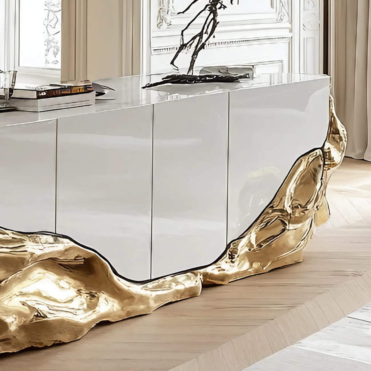 Роскошный комод MIVICA из дерева и нано покрытия KD38881-32