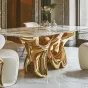 Роскошный обеденный стол MIVICA со столешницей из мрамора OS38885-32