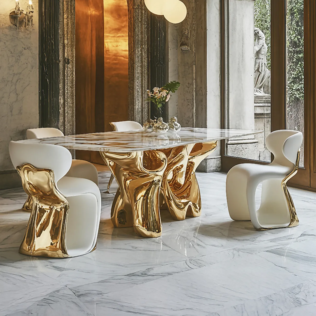 Стильный обеденный стул MIVICA обтянутый эко кожей ST38886-32