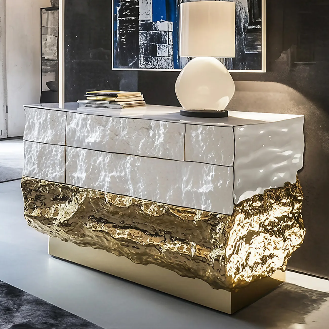 Роскошный комод MIVICA из дерева и нано покрытия KD38887-32