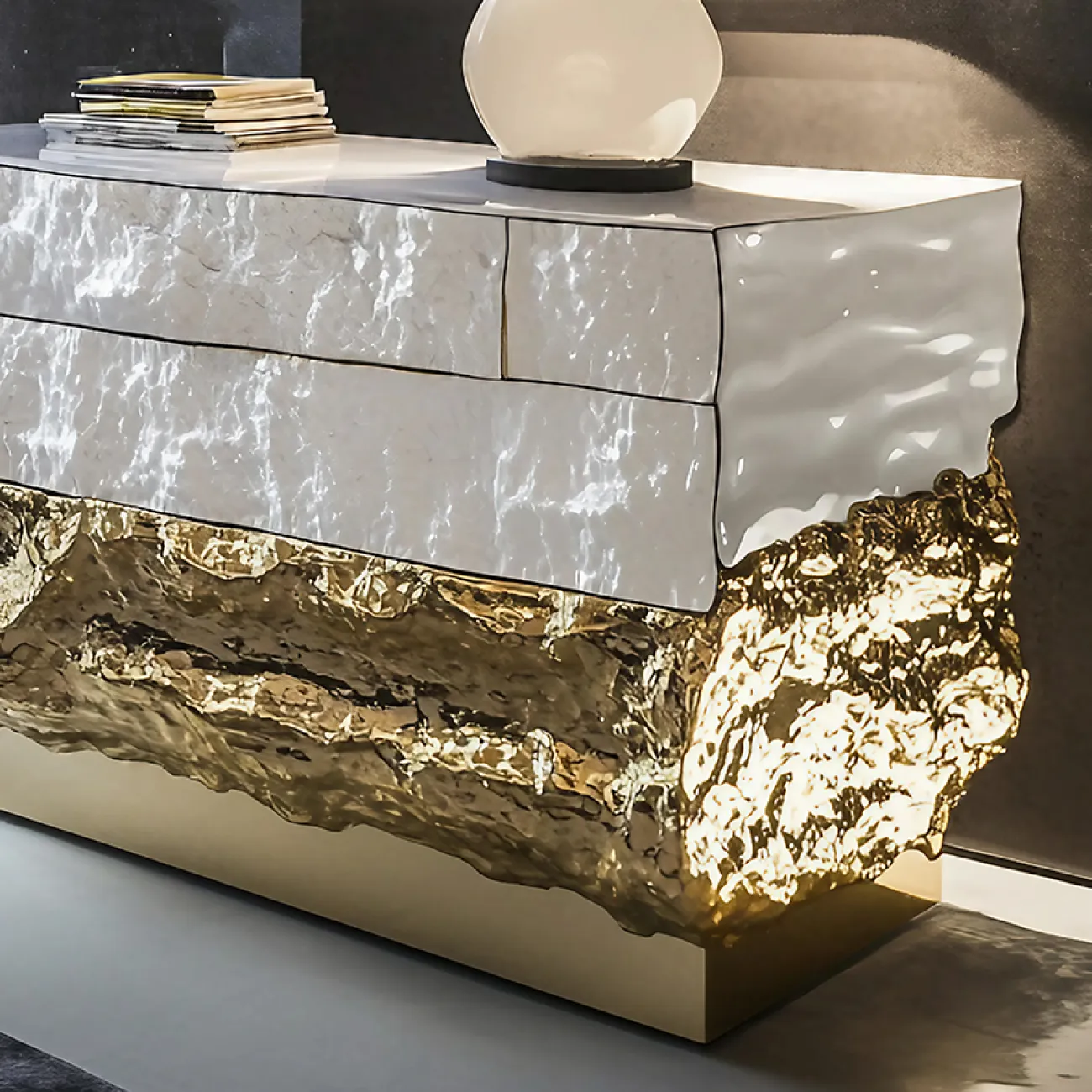 Роскошный комод MIVICA из дерева и нано покрытия KD38887-32