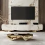 Элегантная тумба под телевизор MIVICA из дерева и сплава ASA TB38906-32