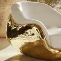 Роскошное кресло MIVICA из дерева и искусственной кожи KR38907-32