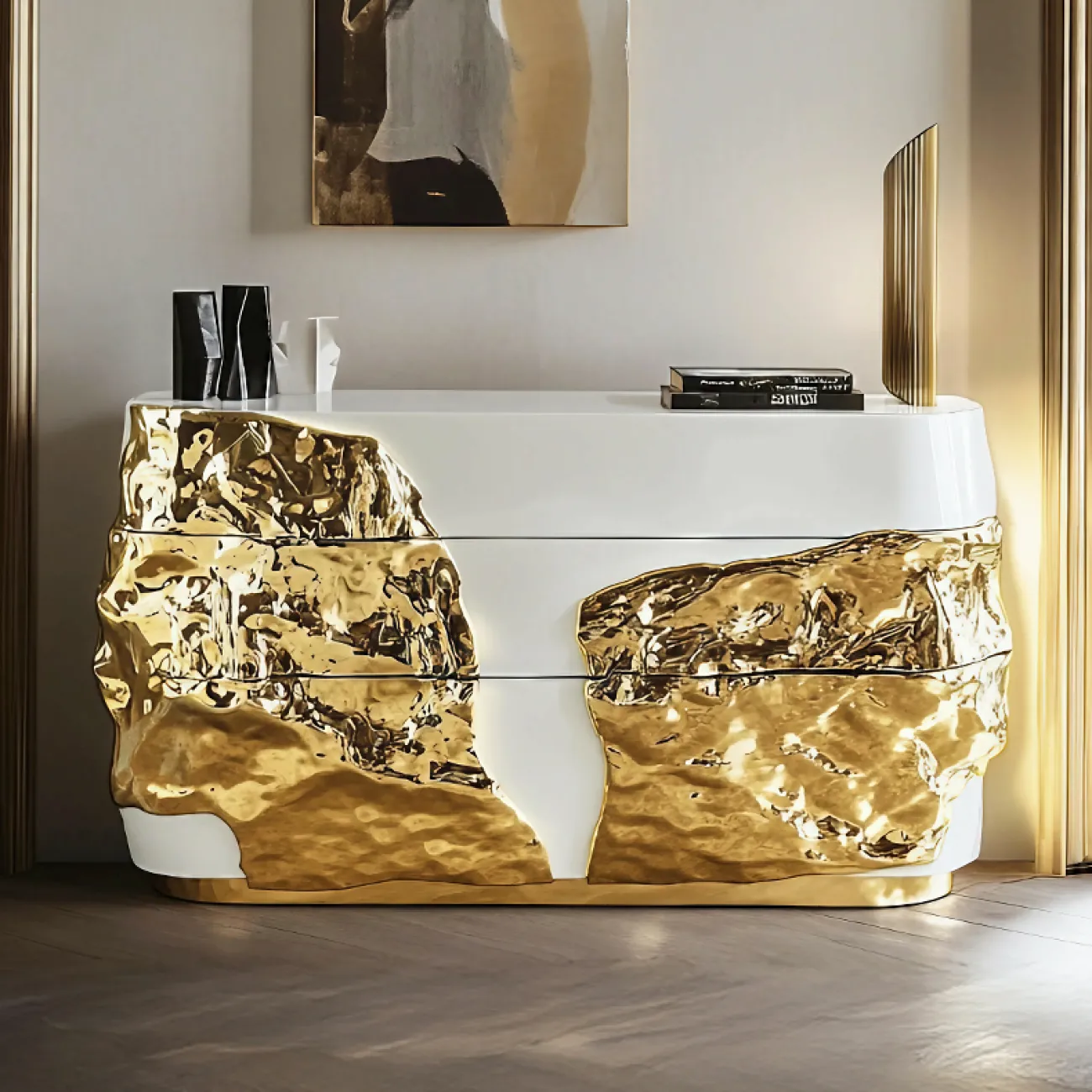 Роскошный комод MIVICA из дерева и нано покрытия KD38912-32