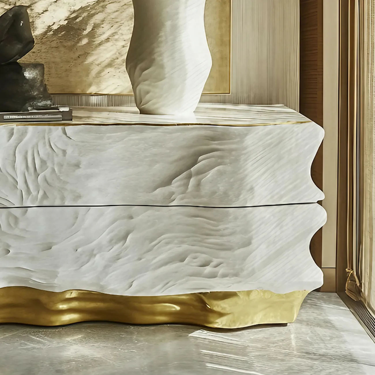 Роскошный комод MIVICA из дерева и нано покрытия KD38913-32