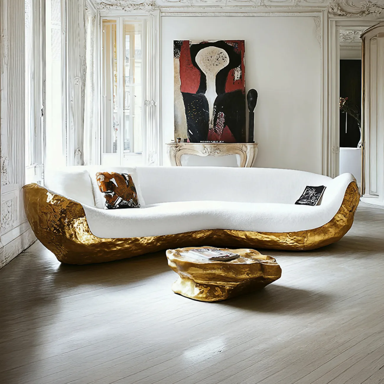 Необычный журнальный столик MIVICA из сплава ASA JS38916-32