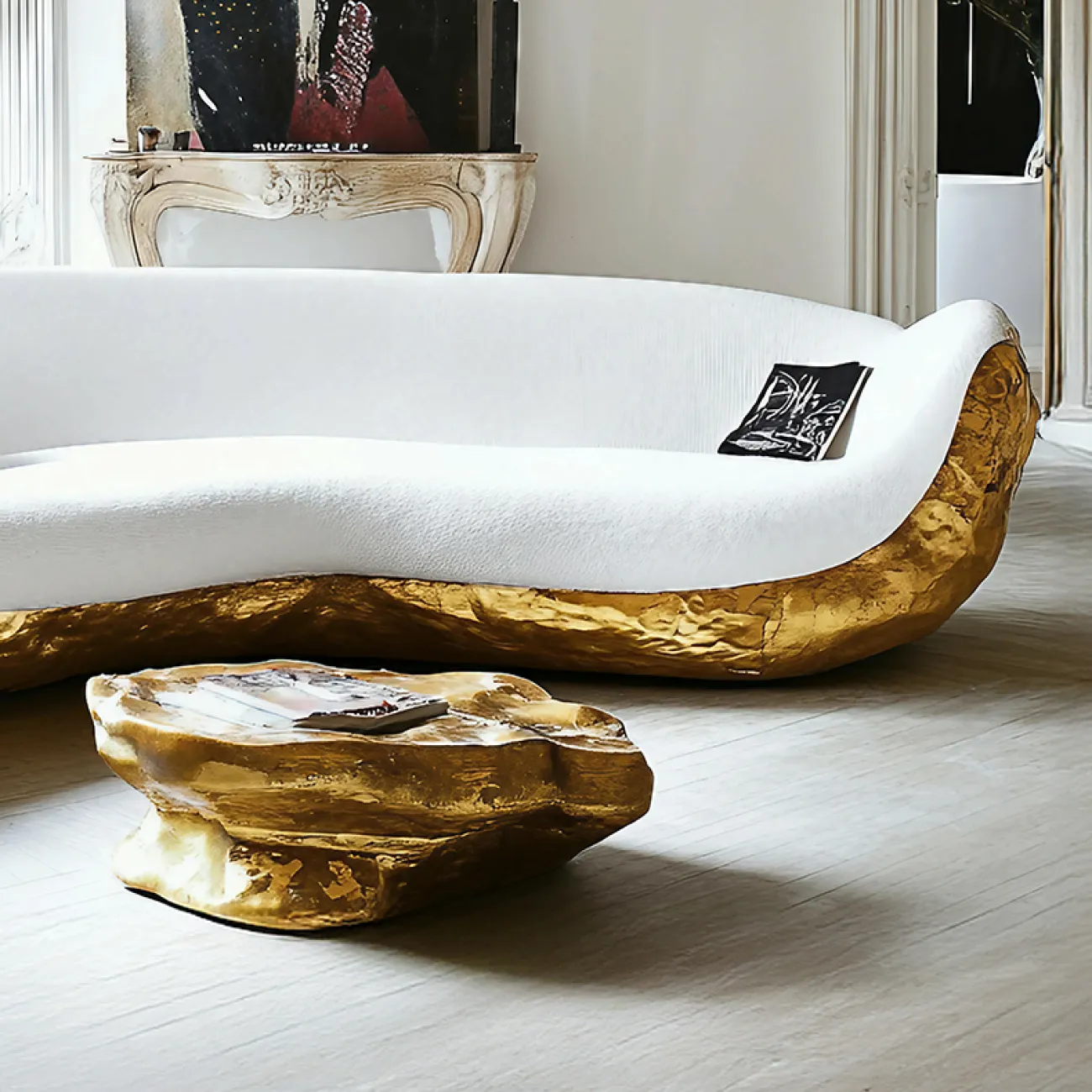 Необычный журнальный столик MIVICA из сплава ASA JS38916-32