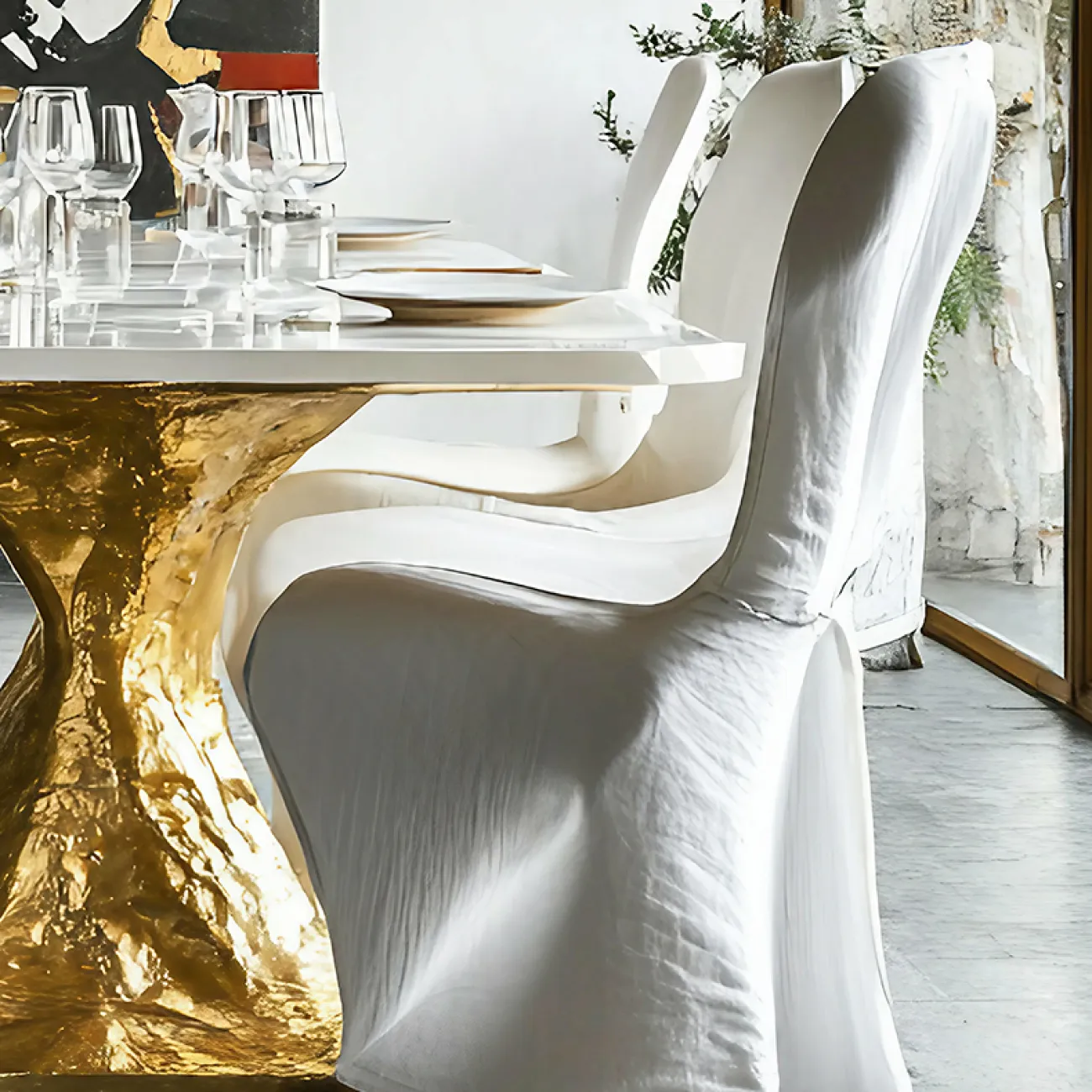 Элегантный обеденный стул MIVICA c тканевым чехлом ST38926-32