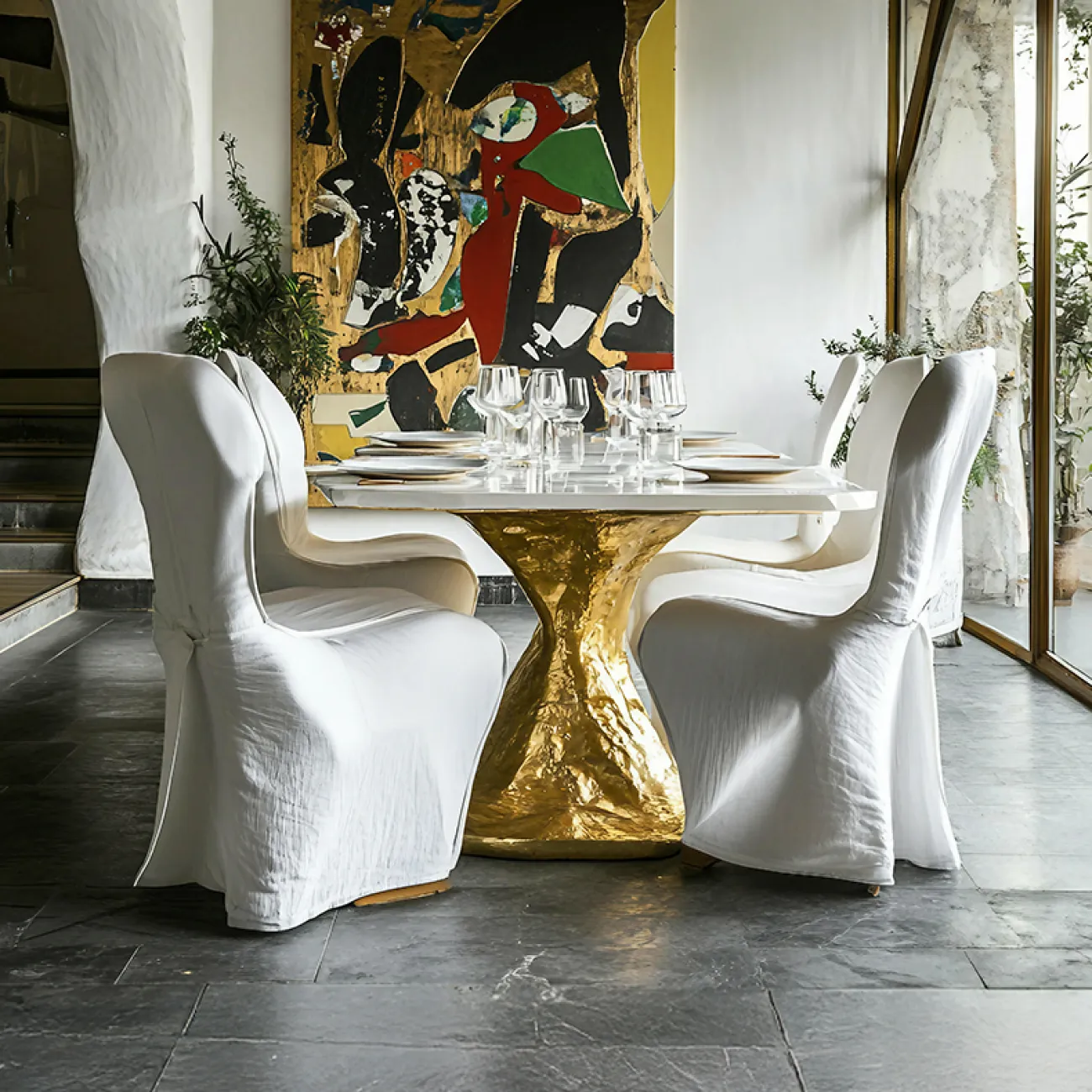 Элегантный обеденный стул MIVICA c тканевым чехлом ST38926-32