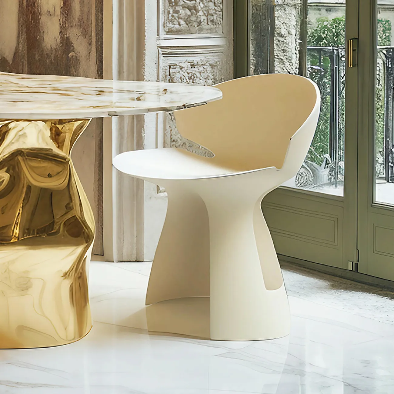 Элегантный обеденный стул MIVICA из сплава ASA ST38931-32