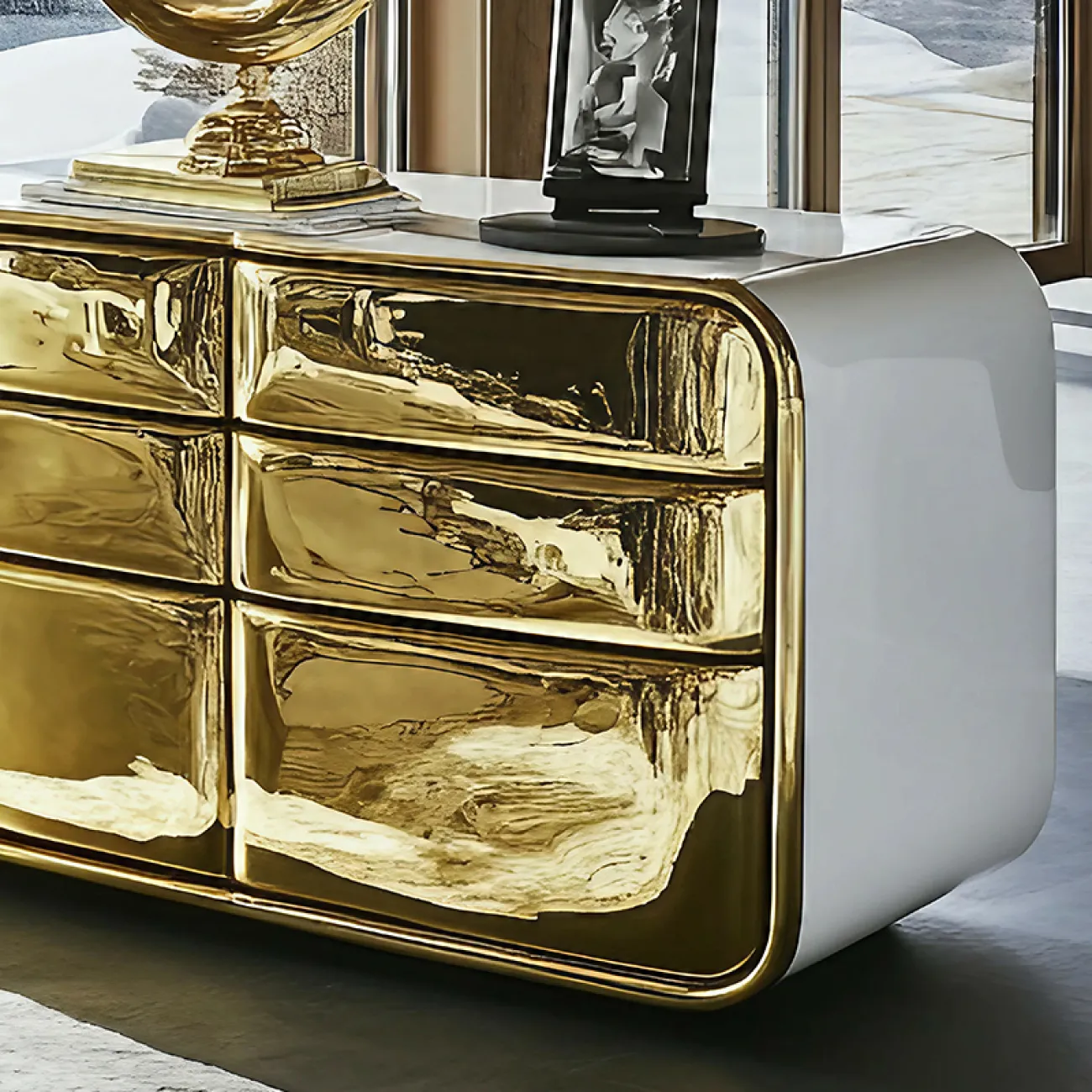 Роскошный комод MIVICA из дерева и нано покрытия KD38934-32