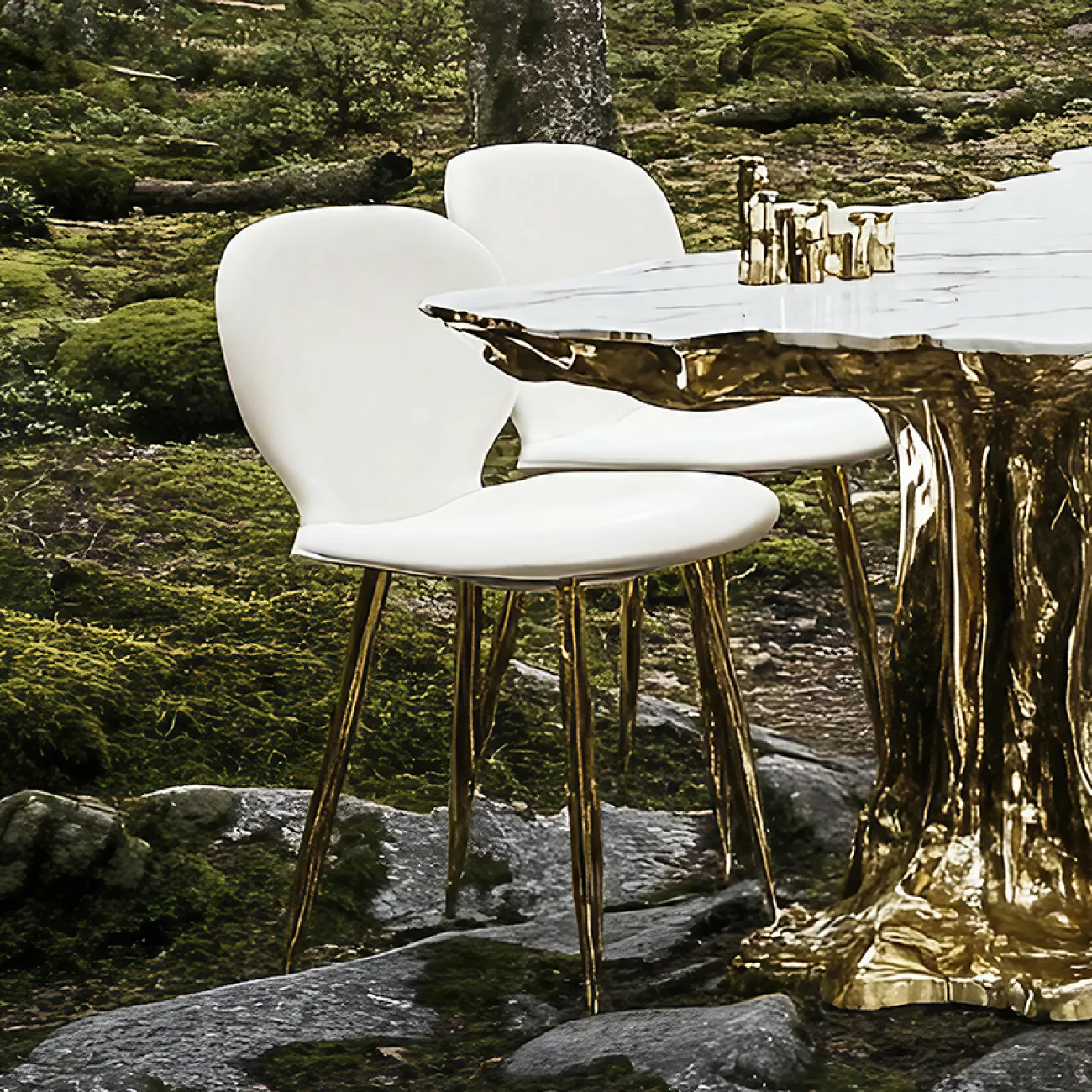 Стильный обеденный стул MIVICA обтянутый эко кожей ST38939-32