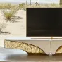 Элегантная тумба под телевизор MIVICA из дерева и сплава ASA TB38940-32