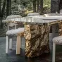 Роскошный обеденный стол MIVICA со столешницей из мрамора OS38943-32