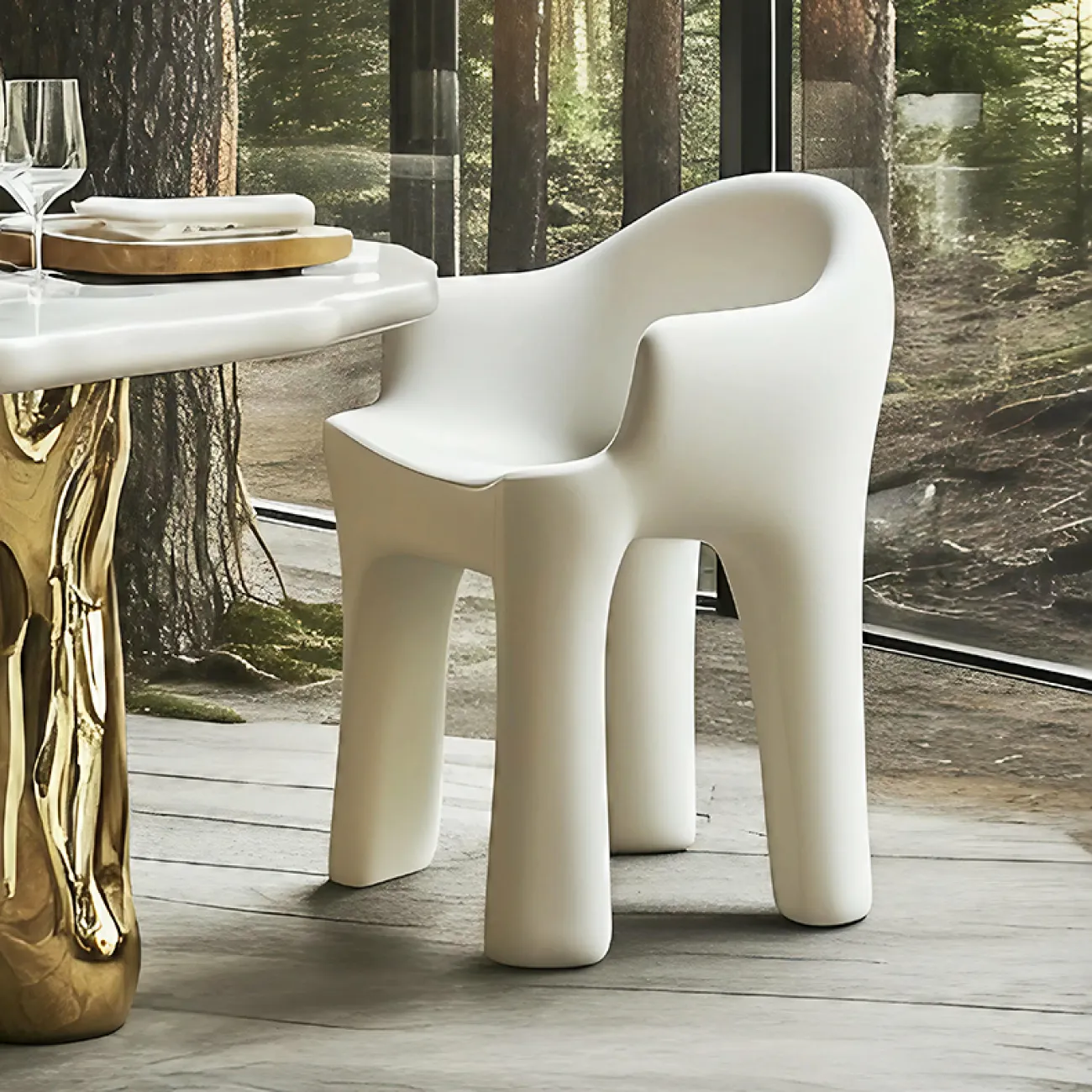 Удобный обеденный стул MIVICA из дерева ST38946-32