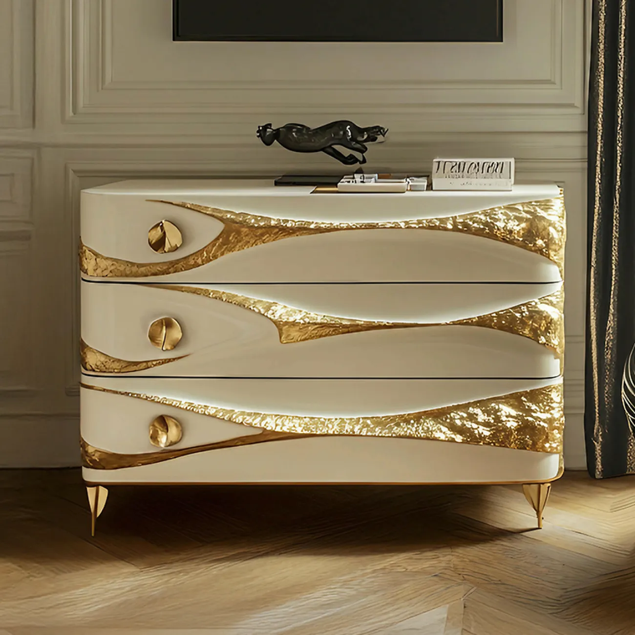 Роскошный комод MIVICA из дерева и нано покрытия KD38947-32