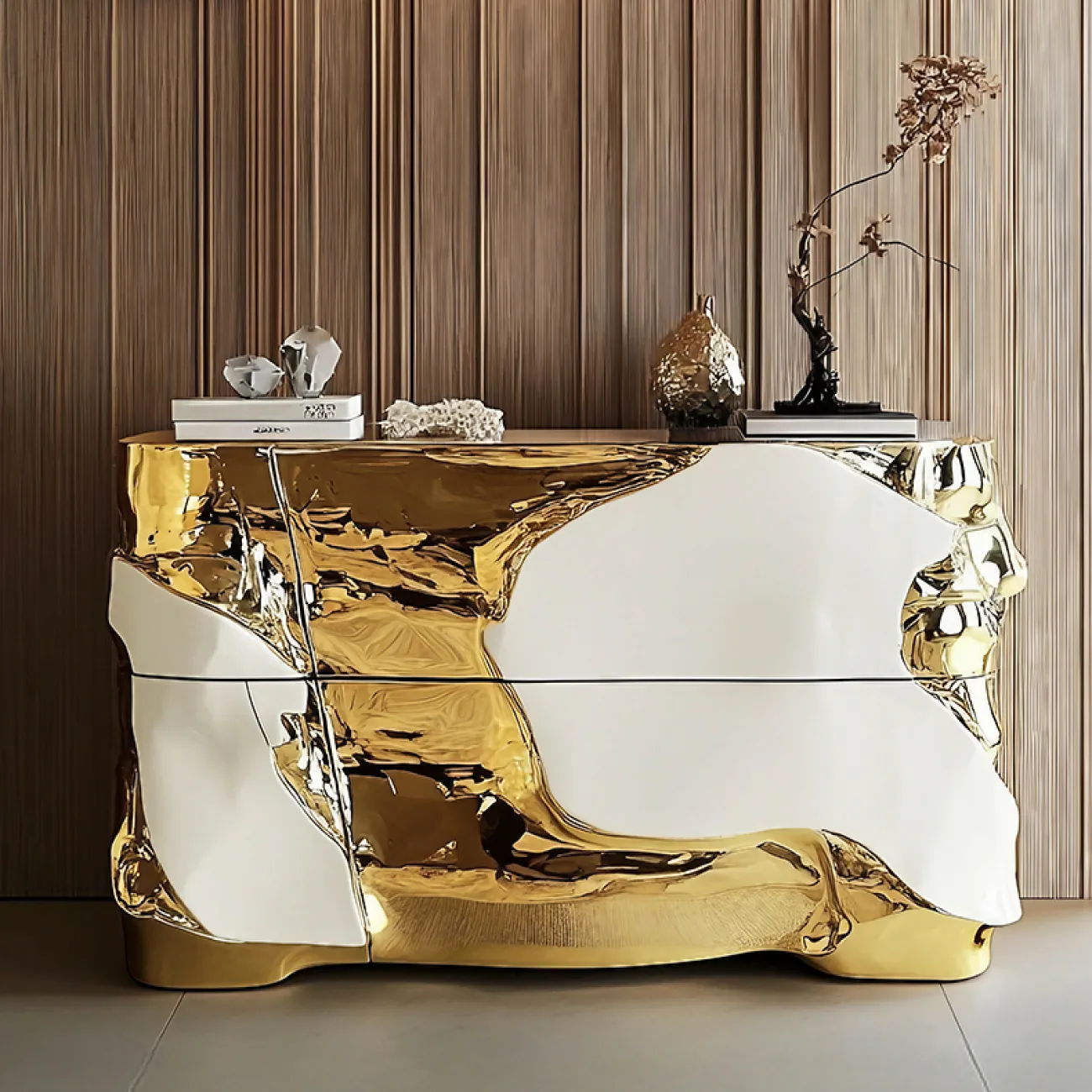 Роскошный комод MIVICA из дерева и нано покрытия KD38950-32 Роскошный комод MIVICA из дерева и нано покрытия KD38950-32