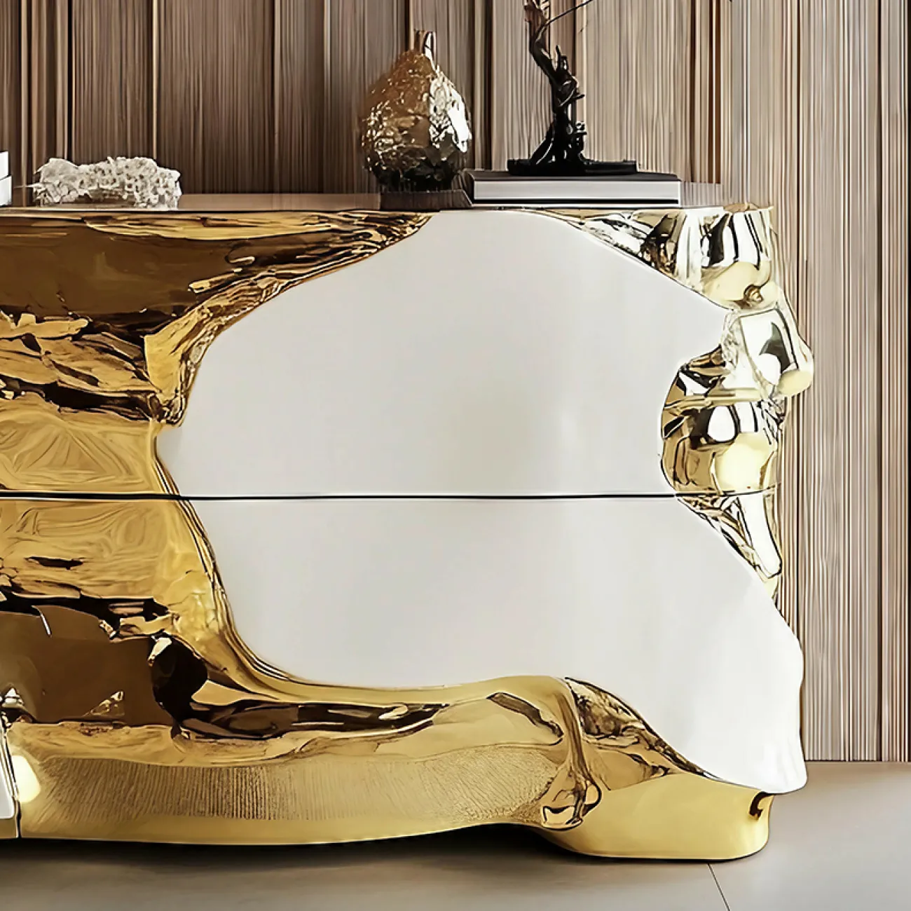 Роскошный комод MIVICA из дерева и нано покрытия KD38950-32 Роскошный комод MIVICA из дерева и нано покрытия KD38950-32