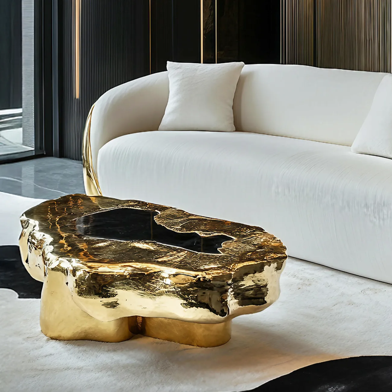 Необычный журнальный столик MIVICA из сплава ASA JS38962-32