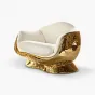 Роскошное кресло MIVICA из дерева и воловьей кожи KR38965-32