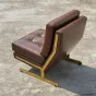 Стильное кресло Yanshe от LaLume из стали, экокожи и фланели KR38971-32