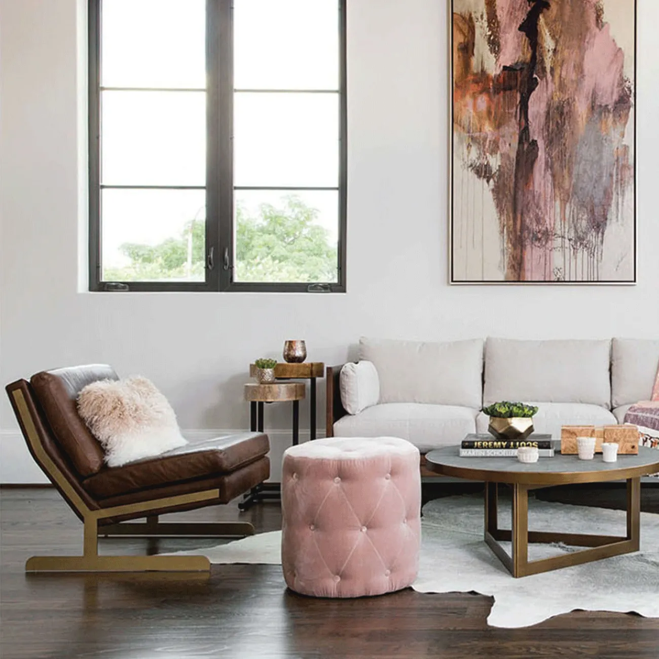 Стильное кресло Yanshe от LaLume из стали, экокожи и фланели KR38971-32 Стильное кресло Yanshe от LaLume из стали, экокожи и фланели KR38971-32