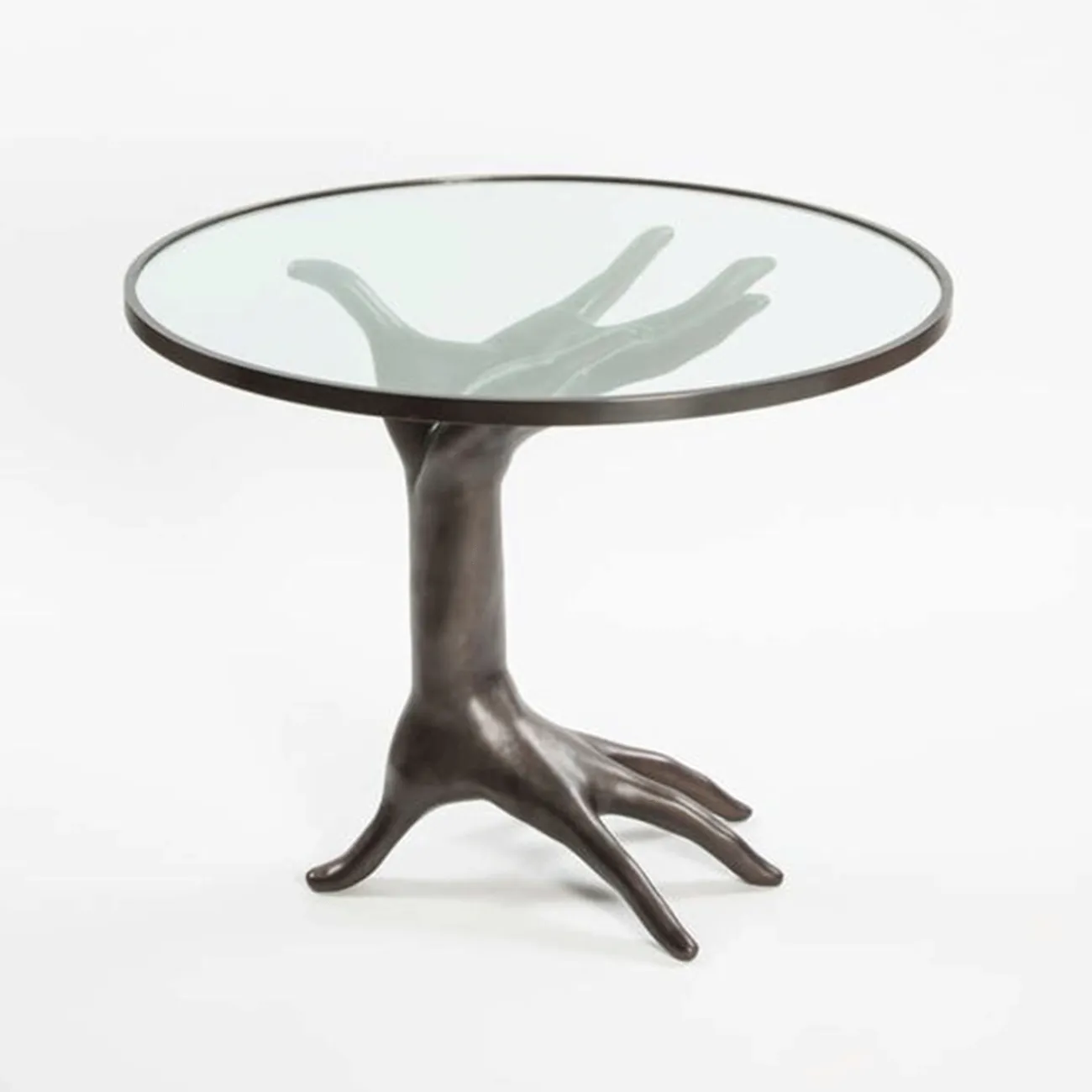 Дизайнерский журнальный столик "Ладонь" от Yanshe со столешницей из закалённого стекла JS38977-32