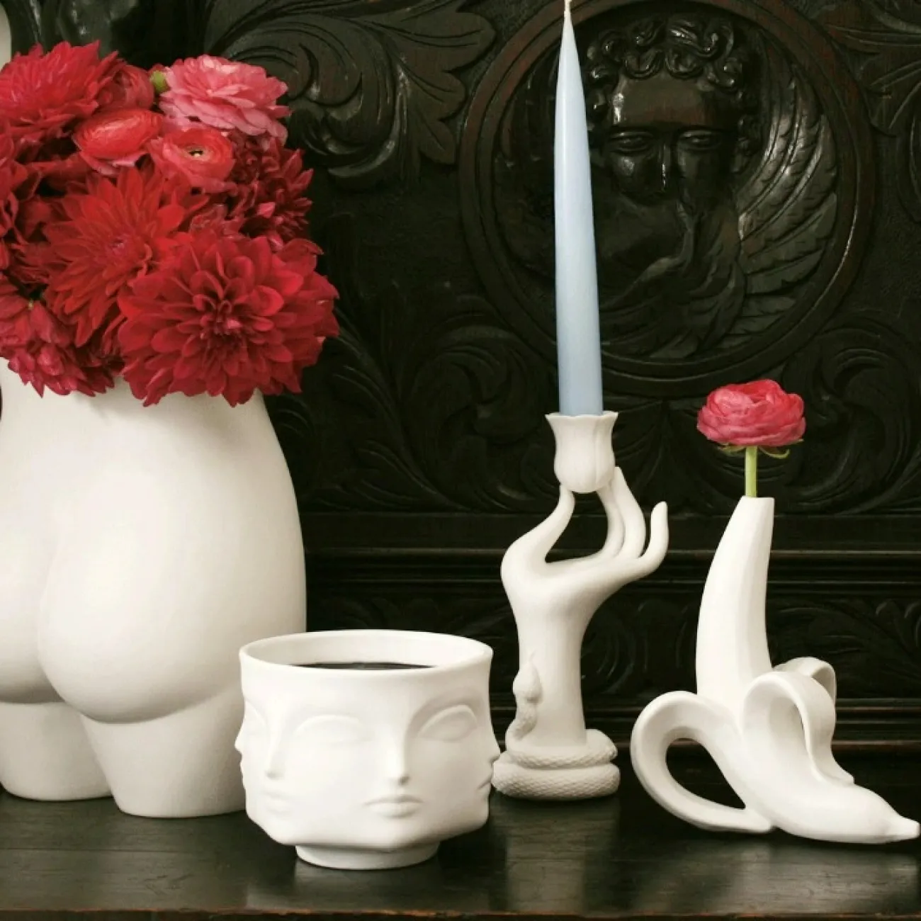 Дизайнерская ваза "Банан" от Yanshe из керамики VZ38978-32