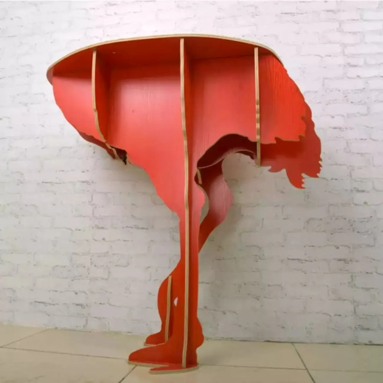 Дизайнерский пристенный столик "Страус" от Yanshe из ясеня PS38987-32 Дизайнерский пристенный столик "Страус" от Yanshe из ясеня PS38987-32