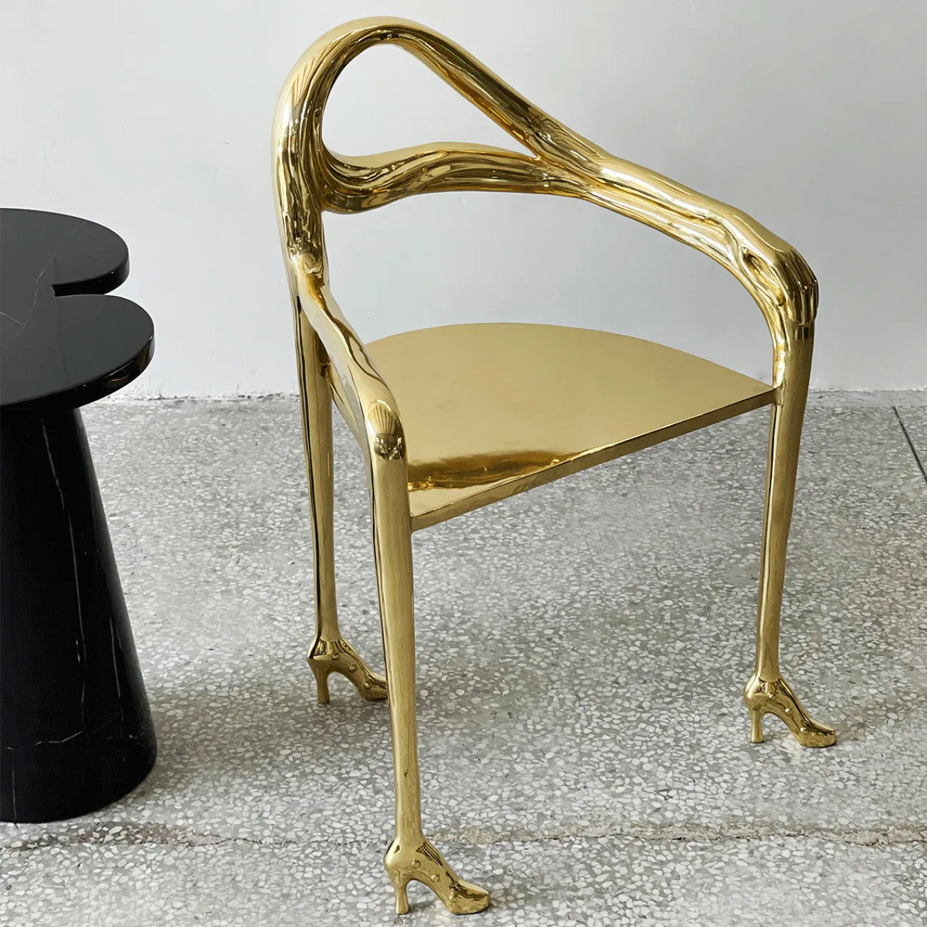 Дизайнерский стул "Туфельки" от Yanshe из латуни ST38988-32