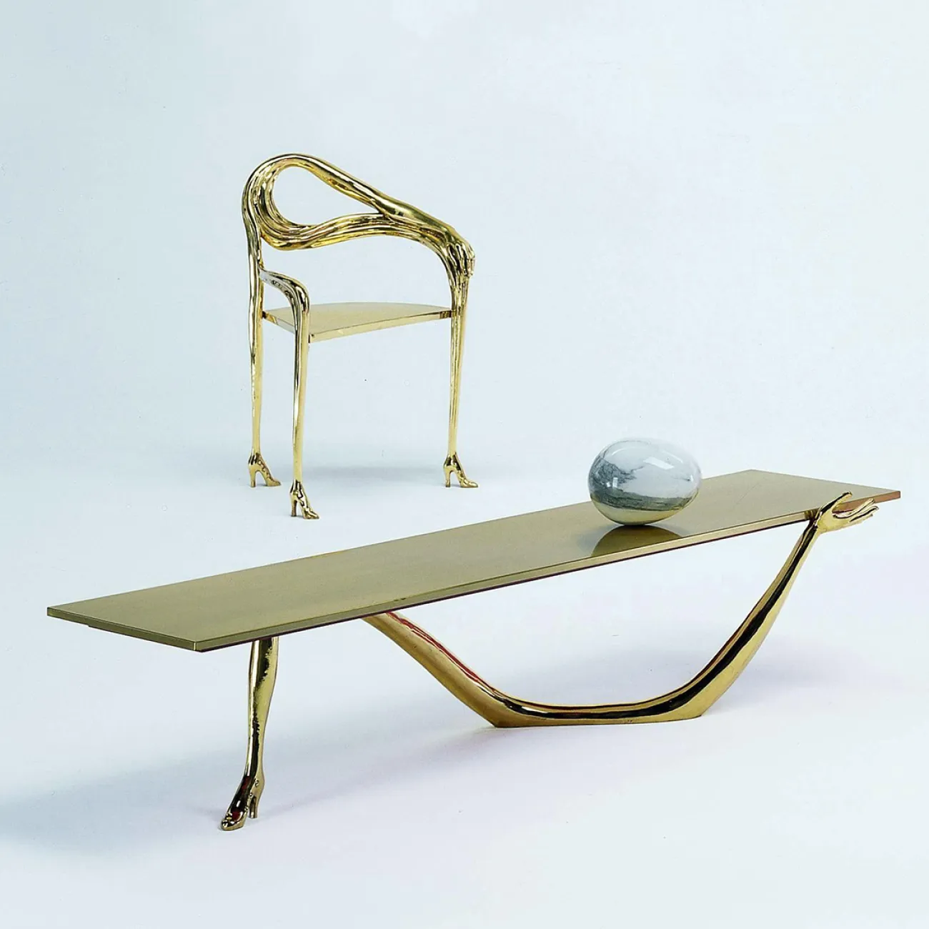 Дизайнерский стул "Туфельки" от Yanshe из латуни ST38988-32