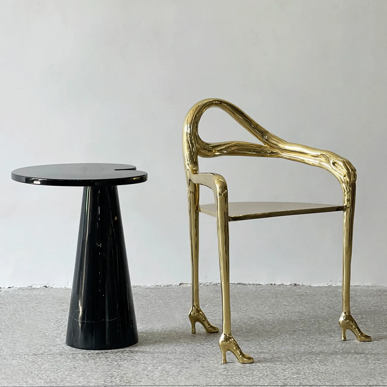 Дизайнерский стул "Туфельки" от Yanshe из латуни ST38988-32