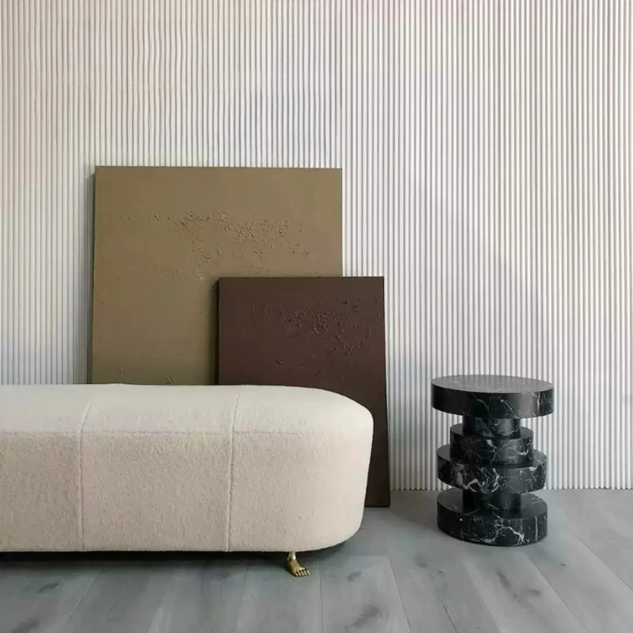 Элегантная банкетка Yanshe от LaLume с оригинальными ножками BN38989-32 Элегантная банкетка Yanshe от LaLume с оригинальными ножками BN38989-32