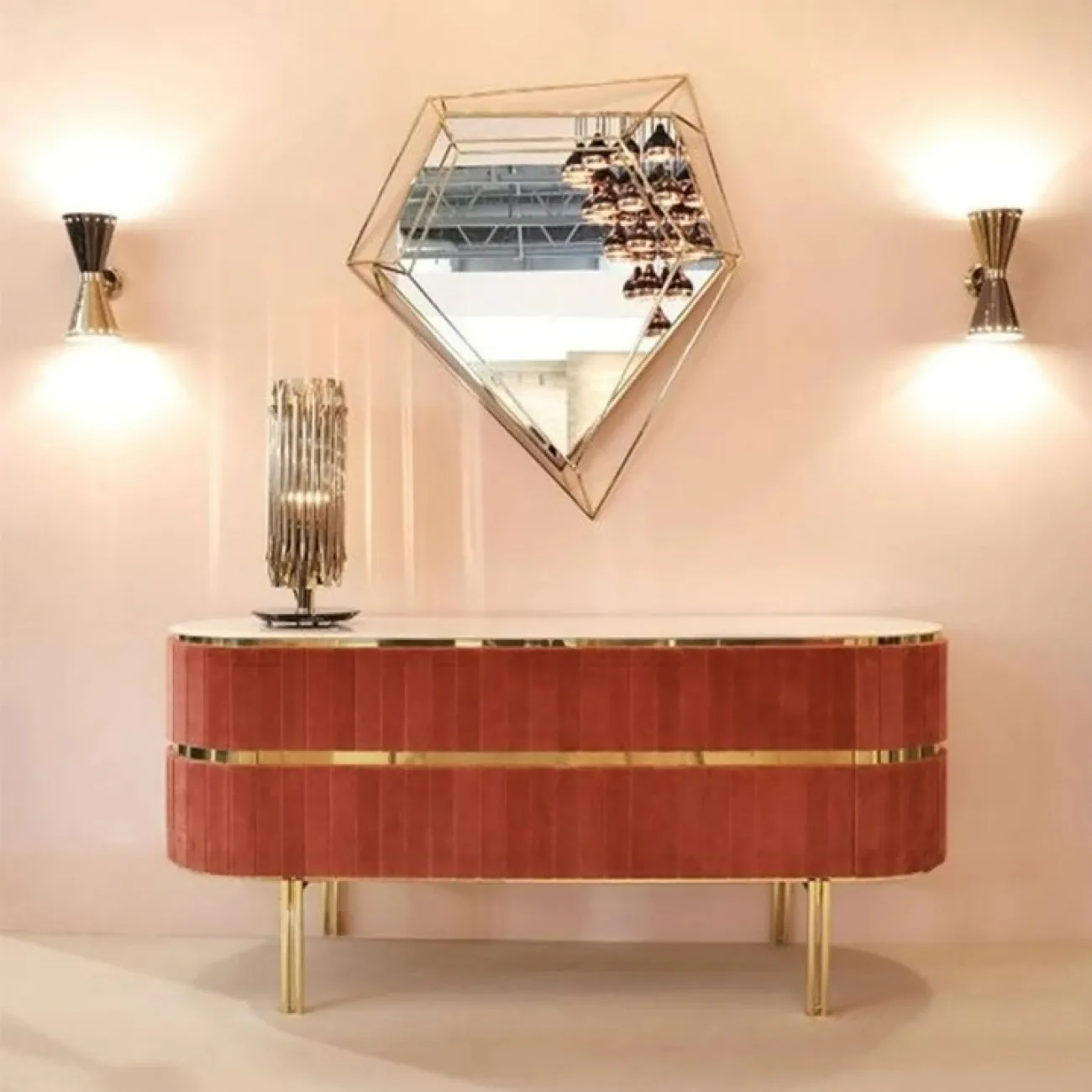 Воздушное зеркало Yanshe под золото ZK38994-32 Воздушное зеркало Yanshe под золото ZK38994-32