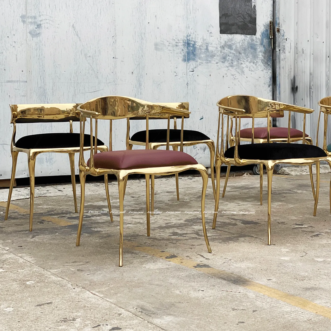 Роскошный обеденный стул  от Yanshe из латуни OS38996-32