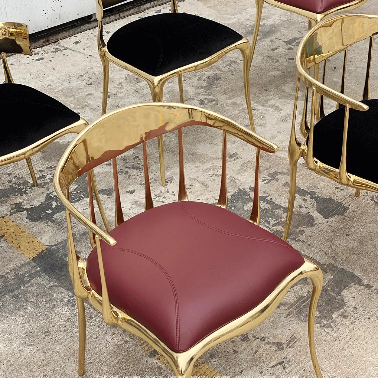 Роскошный обеденный стул  от Yanshe из латуни OS38996-32