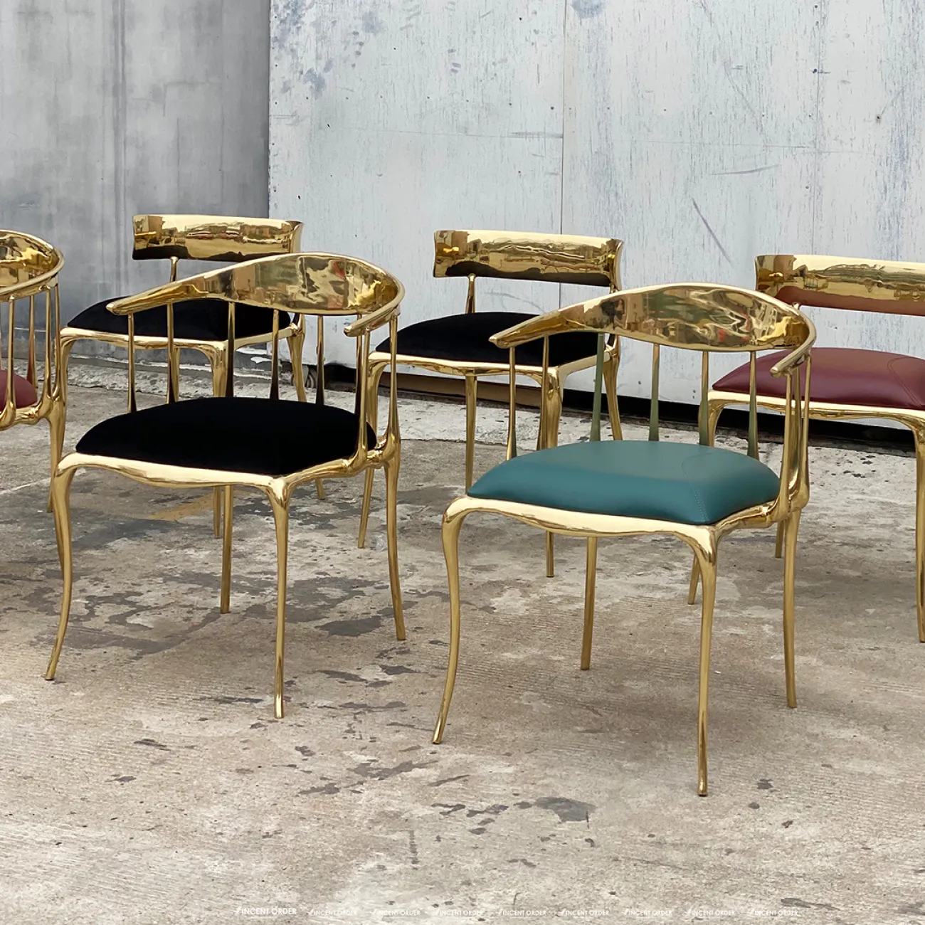 Роскошный обеденный стул  от Yanshe из латуни OS38996-32