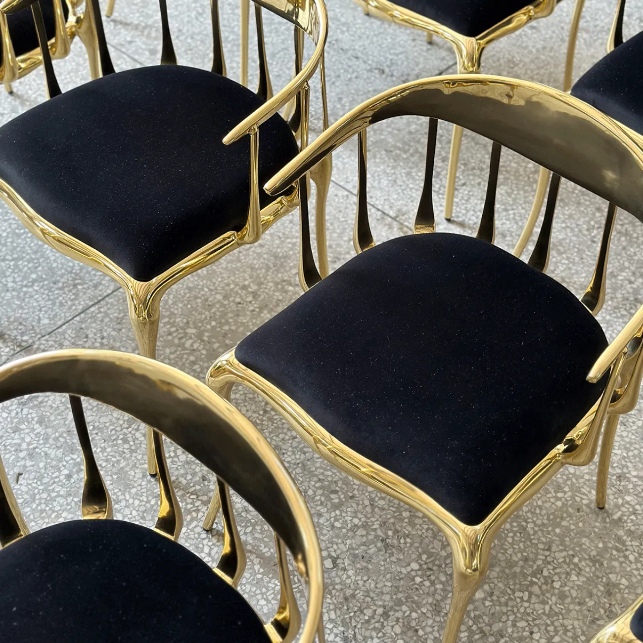 Роскошный обеденный стул  от Yanshe из латуни OS38996-32