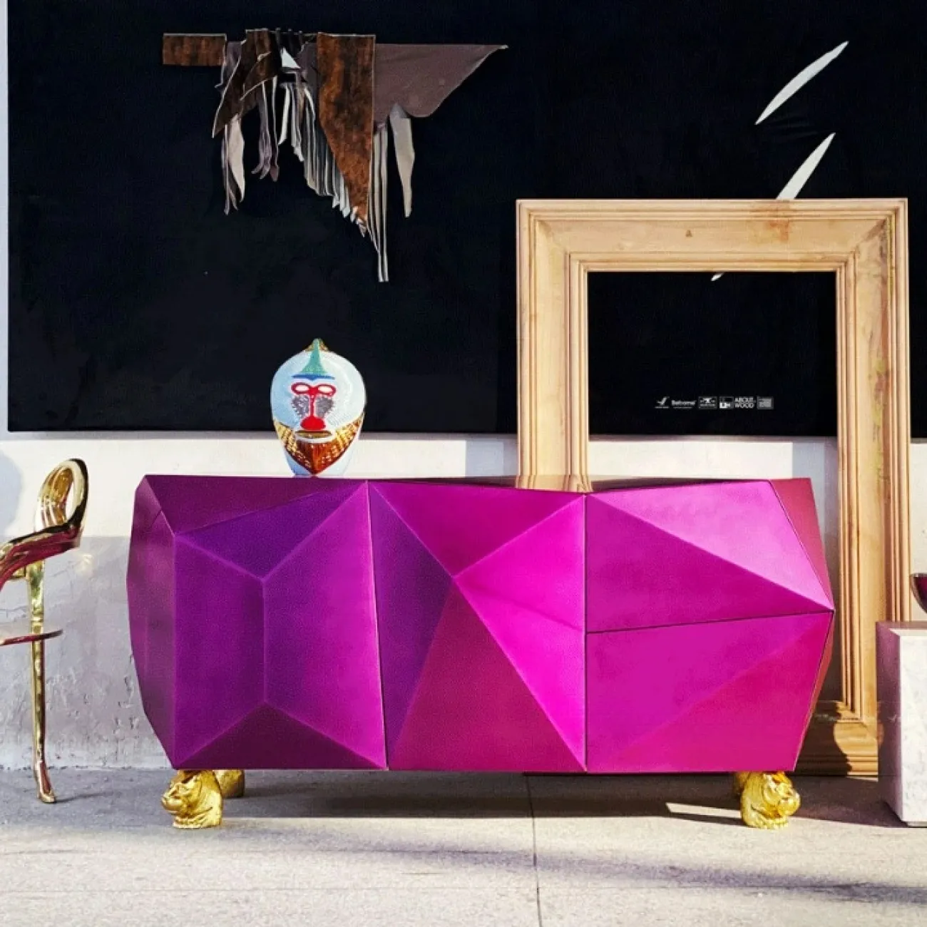 Дизайнерский комод "Геометрия" Yanshe из ясеня KD38999-32 Дизайнерский комод "Геометрия" Yanshe из ясеня KD38999-32