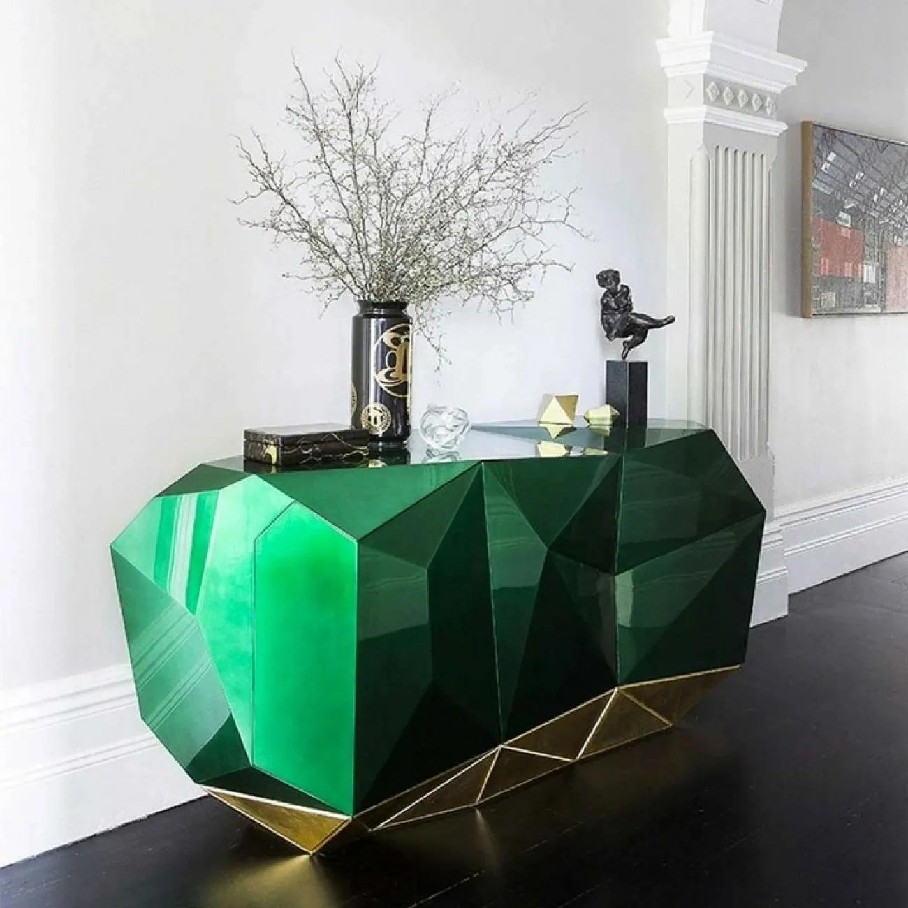 Дизайнерский комод "Геометрия" Yanshe из ясеня KD38999-32