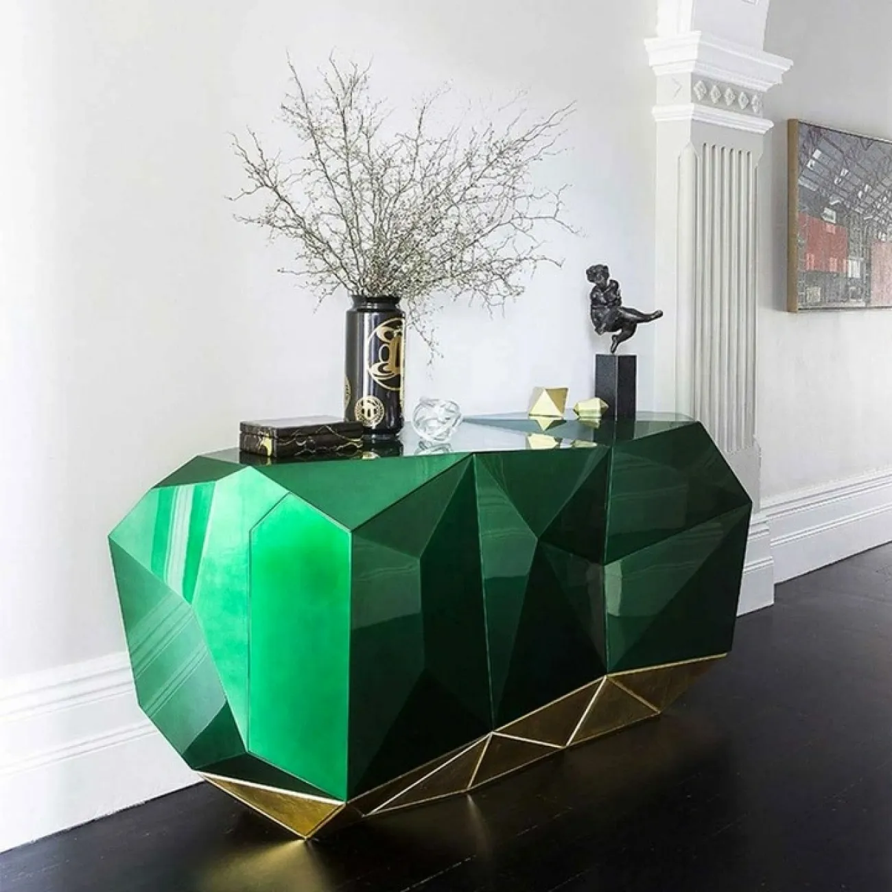 Дизайнерский комод "Геометрия" Yanshe из ясеня KD38999-32 Дизайнерский комод "Геометрия" Yanshe из ясеня KD38999-32