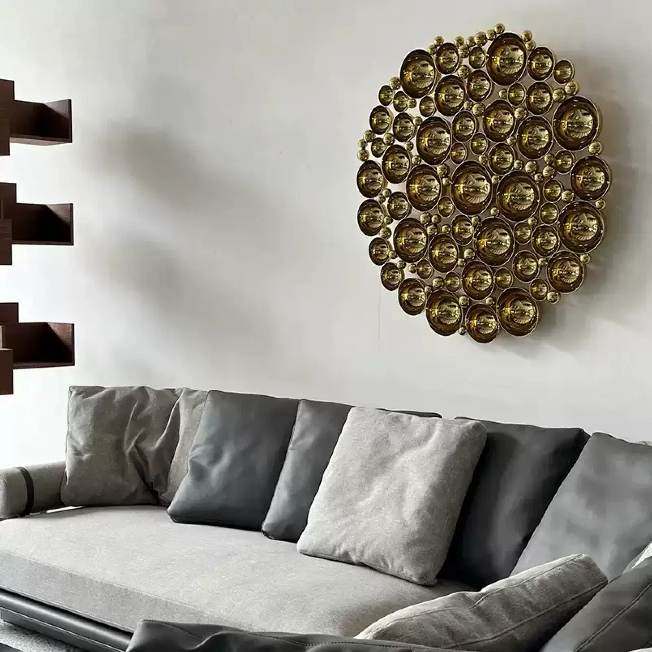 Оригинальное зеркальное панно от Yanshe из стали PN39001-32