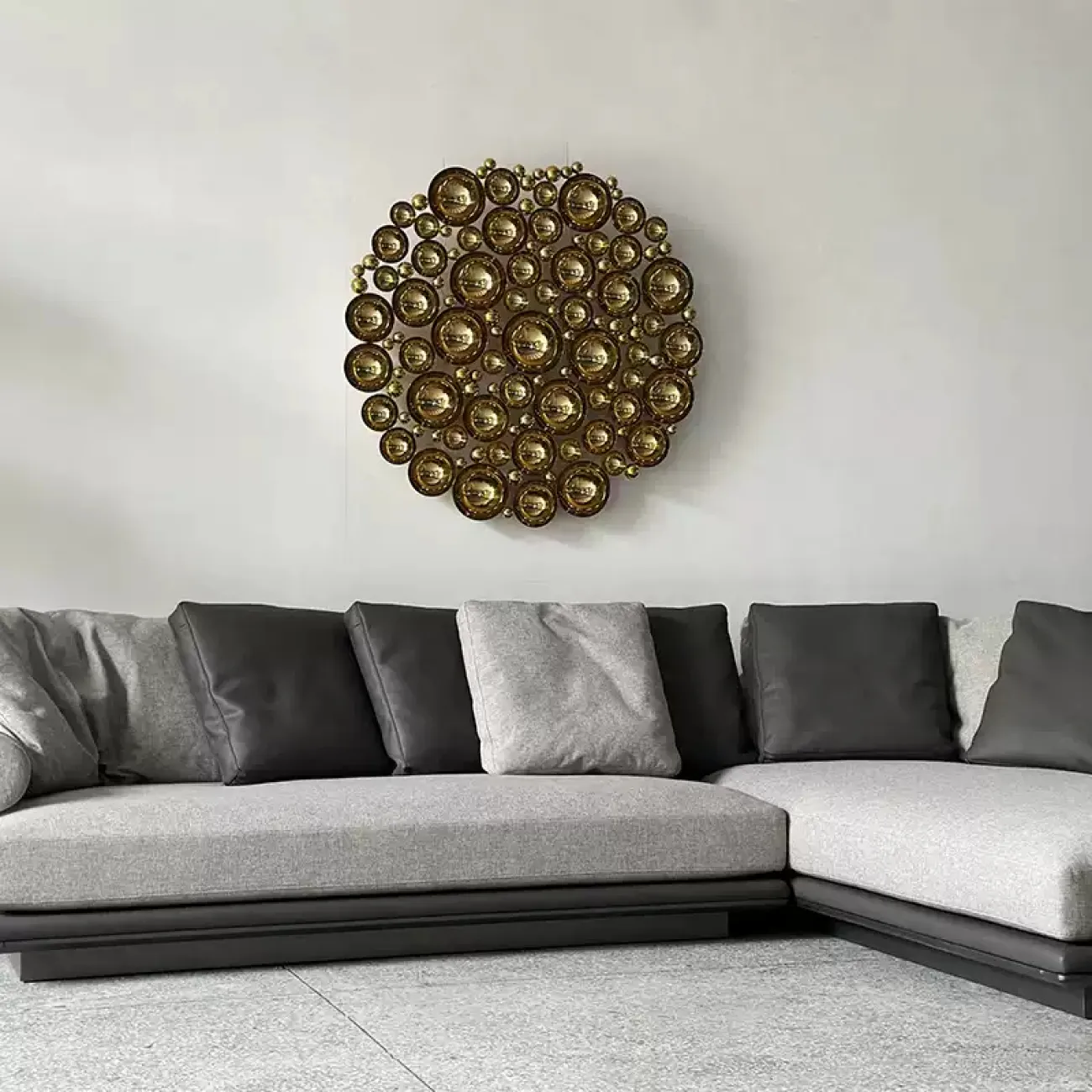 Оригинальное зеркальное панно от Yanshe из стали PN39001-32