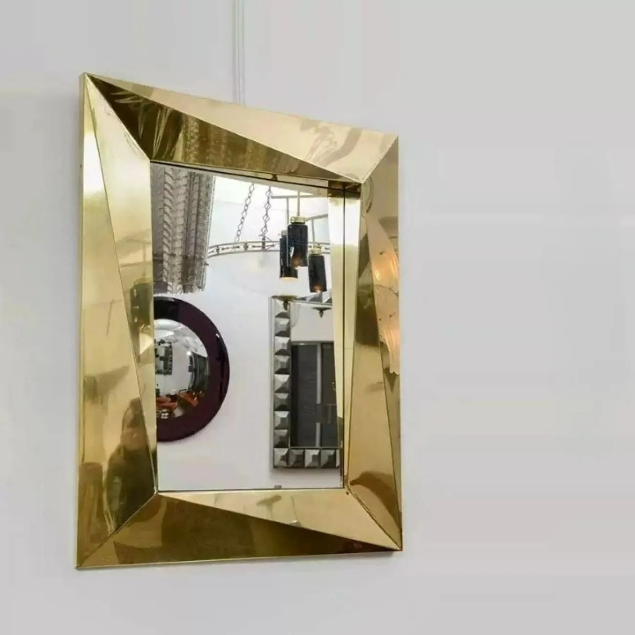 Роскошное зеркало Yanshe в геометричной раме ZK39003-32