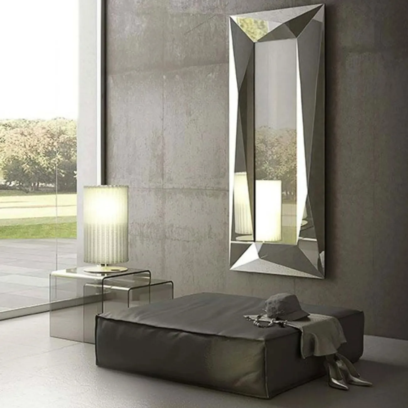 Роскошное зеркало Yanshe в геометричной раме ZK39003-32