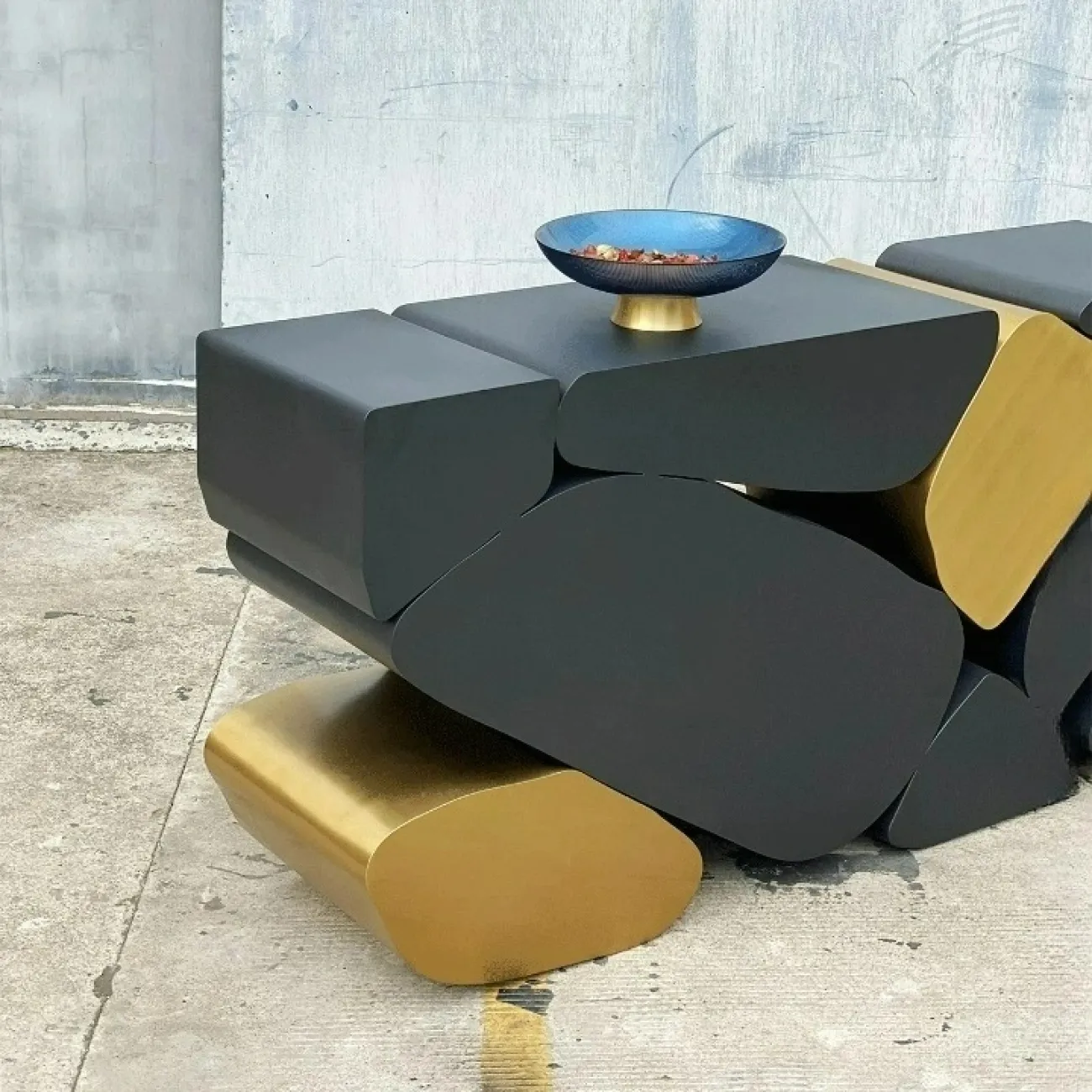 Оригинальный декоративный комод Yanshe из стали с покрытием KD39005-32