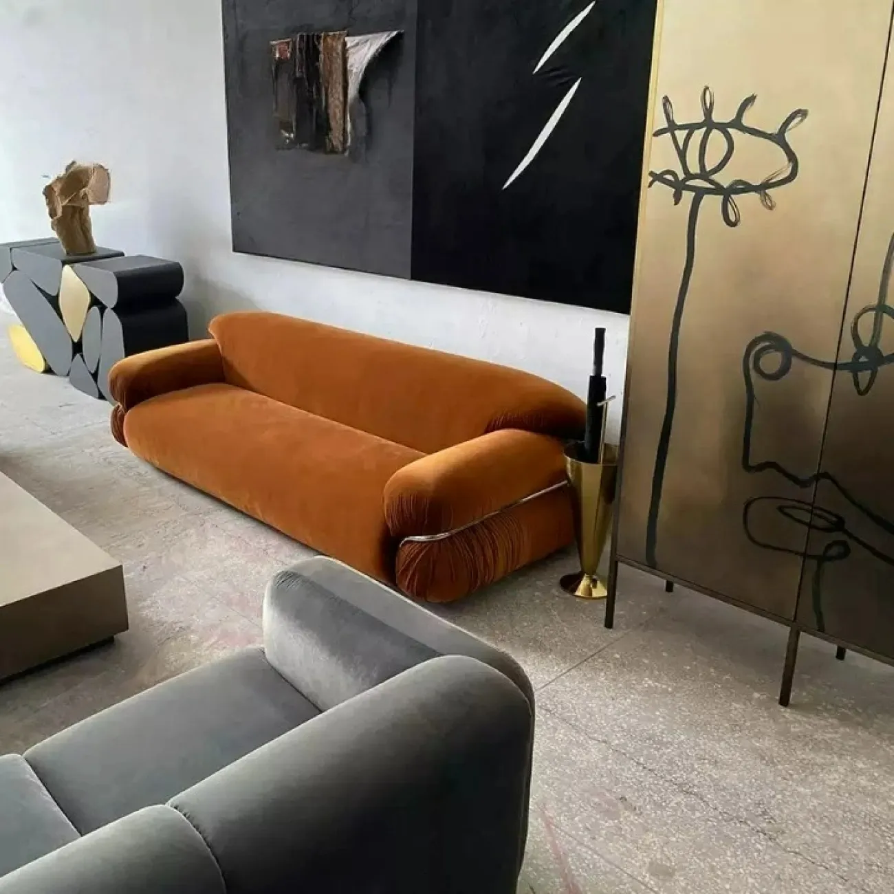 Ретро-шкаф от Yanshe из нержавеющей стали SH39007-32