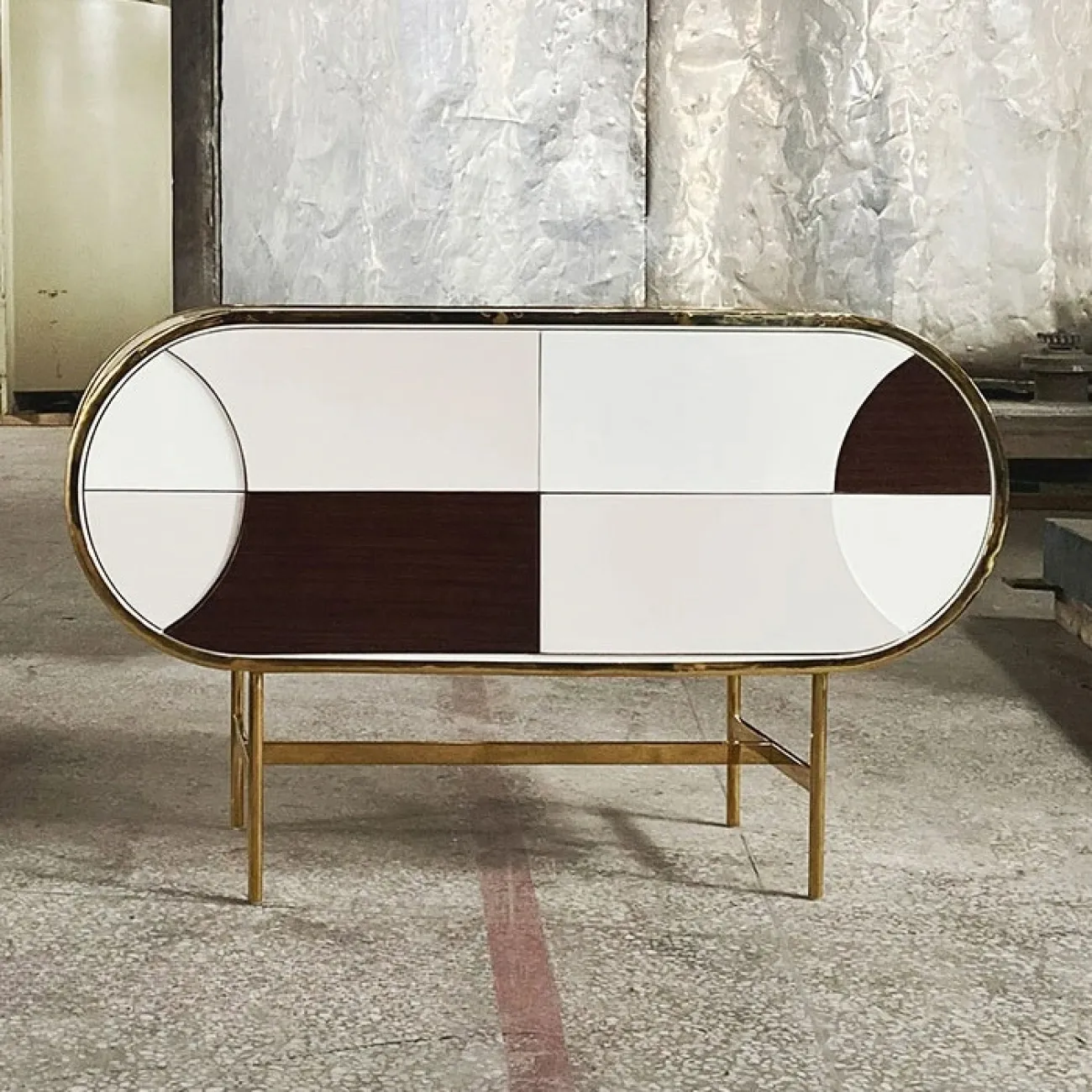 Элегантный комод Yanshe из дерева и стали KD39009-32 Элегантный комод Yanshe из дерева и стали KD39009-32