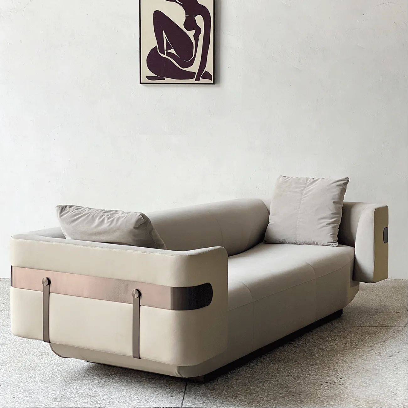 Стильный диван Yanshe от LaLume из дерева DV39016-32