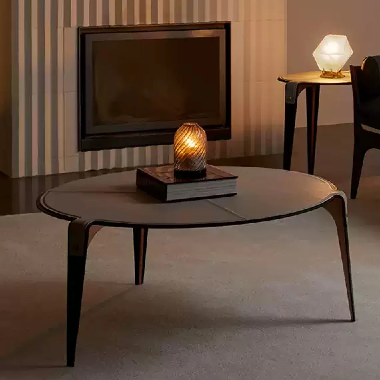 Оригинальный журнальный столик Yanshe с кожаной столешницей JS39017-32